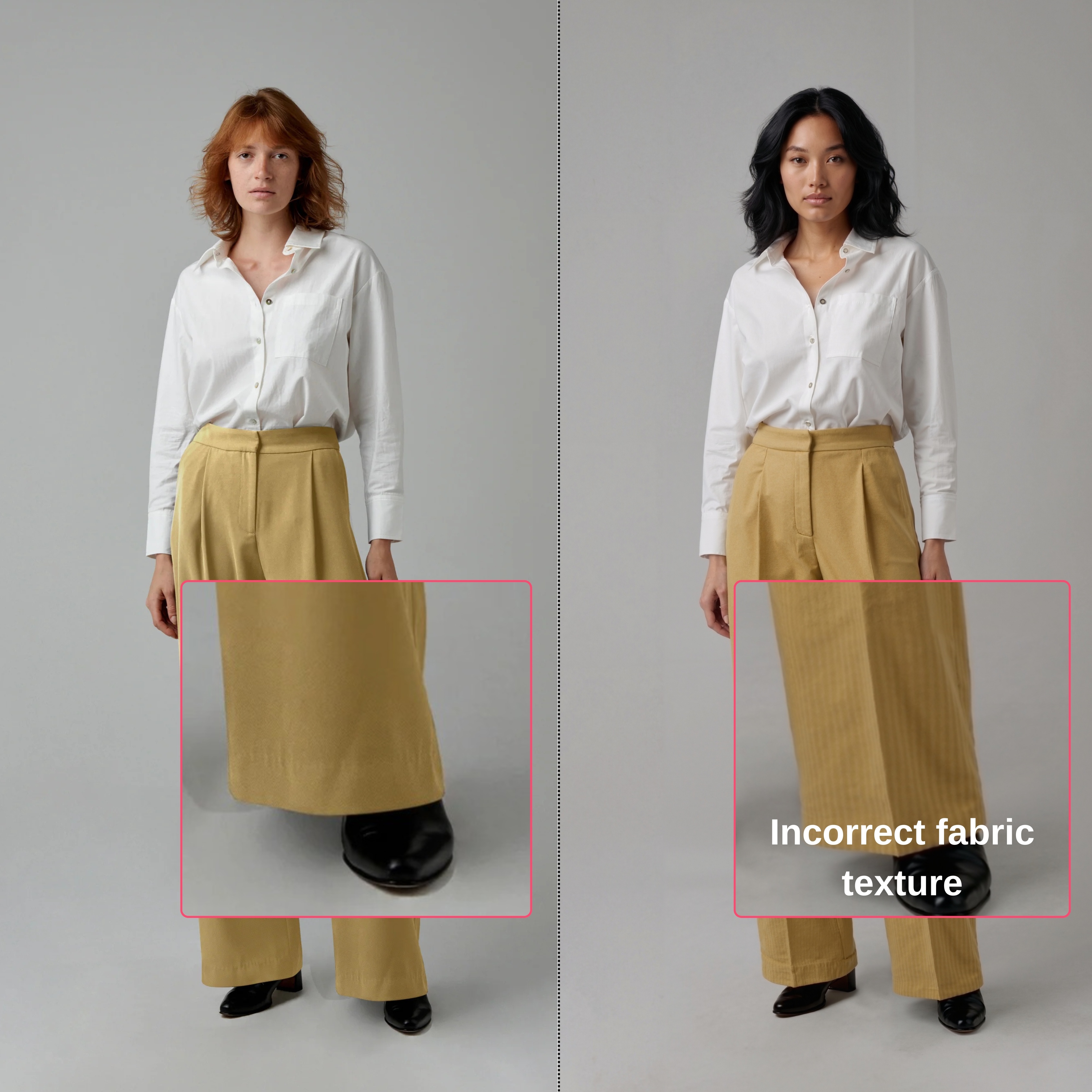 Fabric texture drift comparison